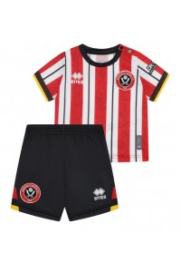 Sheffield United Jalkapallovaatteet Lasten Kotipeliasu 2024-25 Lyhythihainen (+ Lyhyet housut)